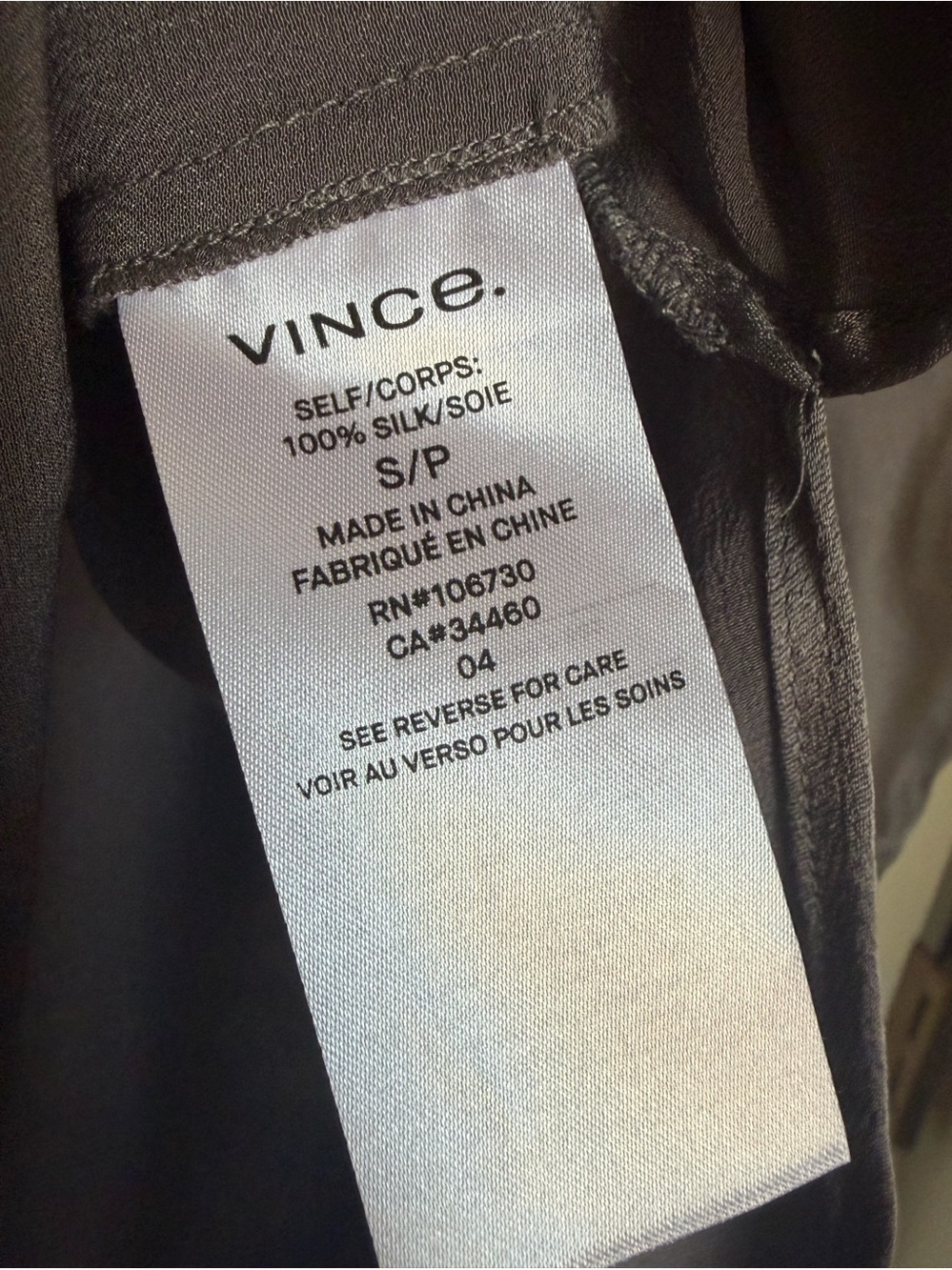 Vince 100% Silk Blouse Small - Picture 7 of 7